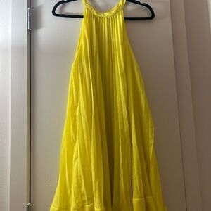 Zara Yellow Sleeveless Mini Dress